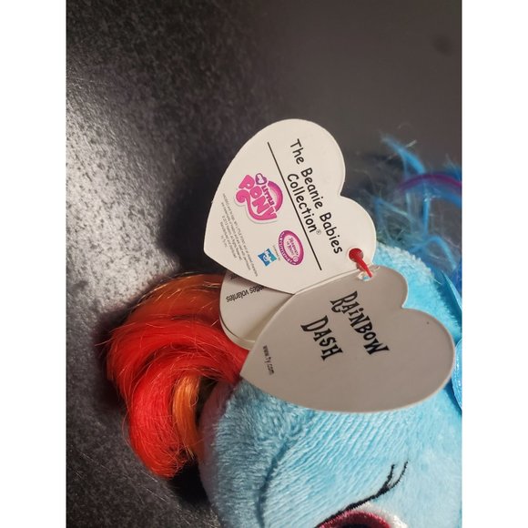 7 Inch Ty My Little Pony The Beanie Babies Collection Rainbow Dash Plush - New - Picture 5 of 11
